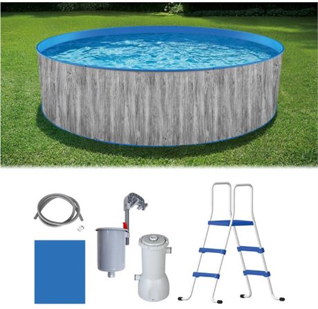 Clearance! Blue Wave Capri 12-ft Round 36-in Deep Steel Wall Above Ground Pool